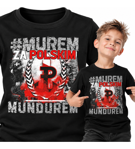 Koszulka dziecięca Patriotyczna   MUREM ZA POLSKIM MUNDUREM